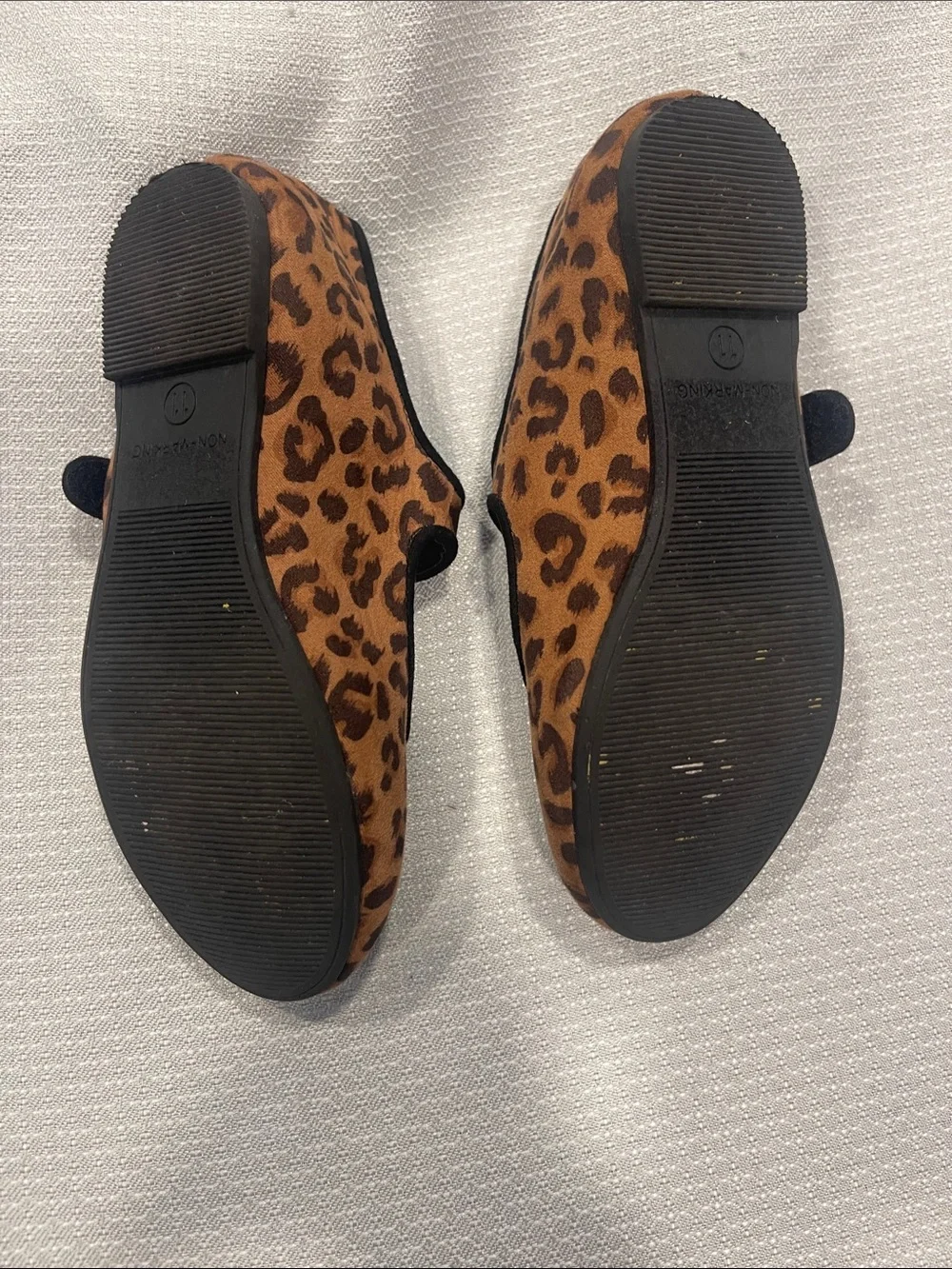 Cat & Jack Leopard Print Mary Jane Shoes - Brown/Black